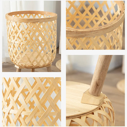 Handmade Bamboo Woven Flower Pot